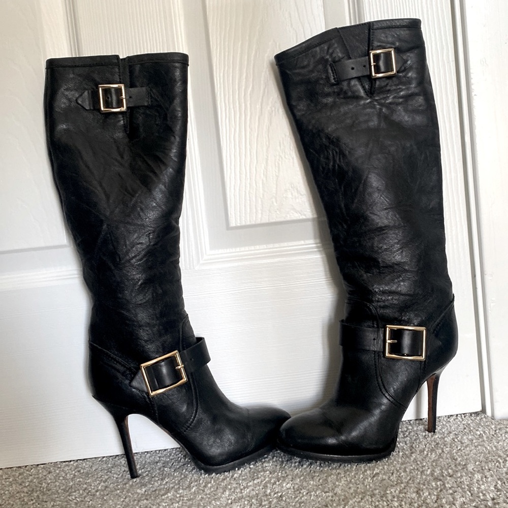 Jimmy Choo Leather Biker Boots
